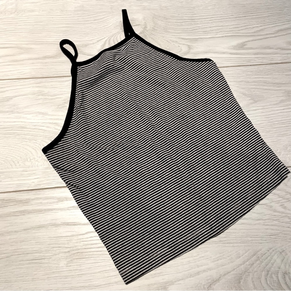 Garage striped highneck tank